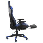 Chaise de jeu pivotante avec repose-pied Bleu PVC – Image 5