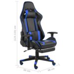 Chaise de jeu pivotante avec repose-pied Bleu PVC – Image 8