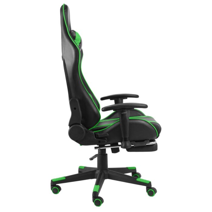 Chaise de jeu pivotante avec repose-pied Vert PVC – Image 2