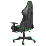 Chaise de jeu pivotante avec repose-pied Vert PVC – Image 3