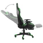 Chaise de jeu pivotante avec repose-pied Vert PVC – Image 4