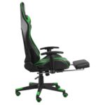 Chaise de jeu pivotante avec repose-pied Vert PVC – Image 5