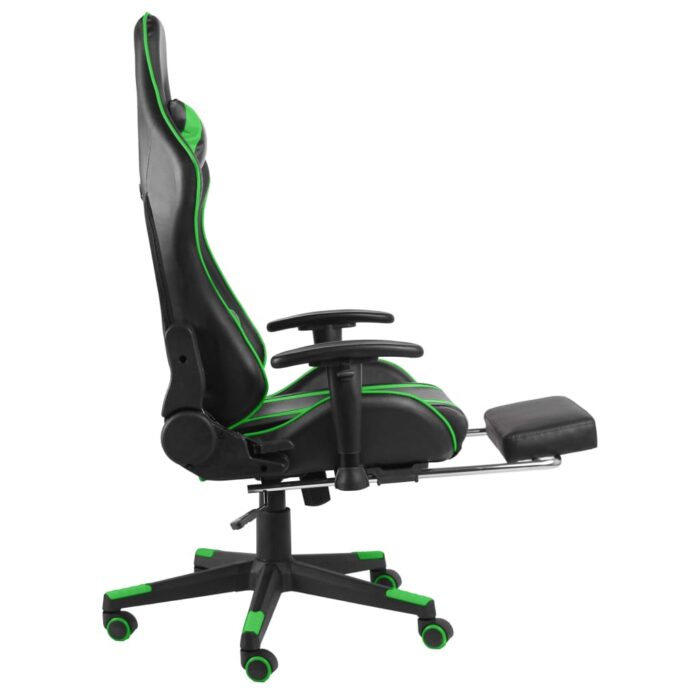 Chaise de jeu pivotante avec repose-pied Vert PVC – Image 5