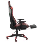 Chaise de jeu pivotante avec repose-pied Rouge PVC – Image 5