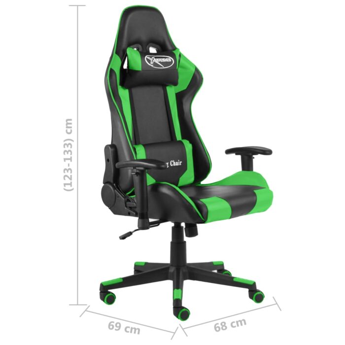 Chaise de jeu pivotante Vert PVC – Image 7