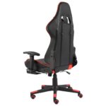 Chaise de jeu pivotante avec repose-pied Rouge PVC – Image 3