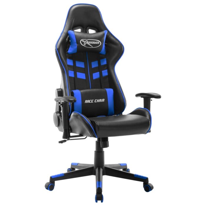 Chaise de jeu Noir et bleu Cuir artificiel – Image 1