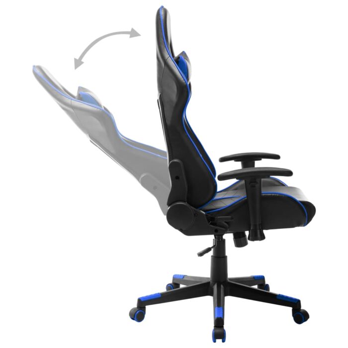Chaise de jeu Noir et bleu Cuir artificiel – Image 2