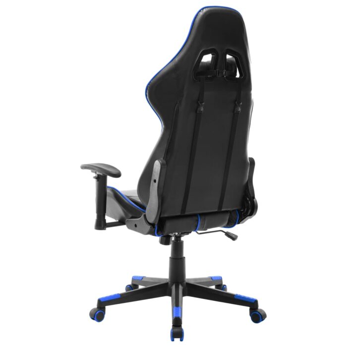 Chaise de jeu Noir et bleu Cuir artificiel – Image 3