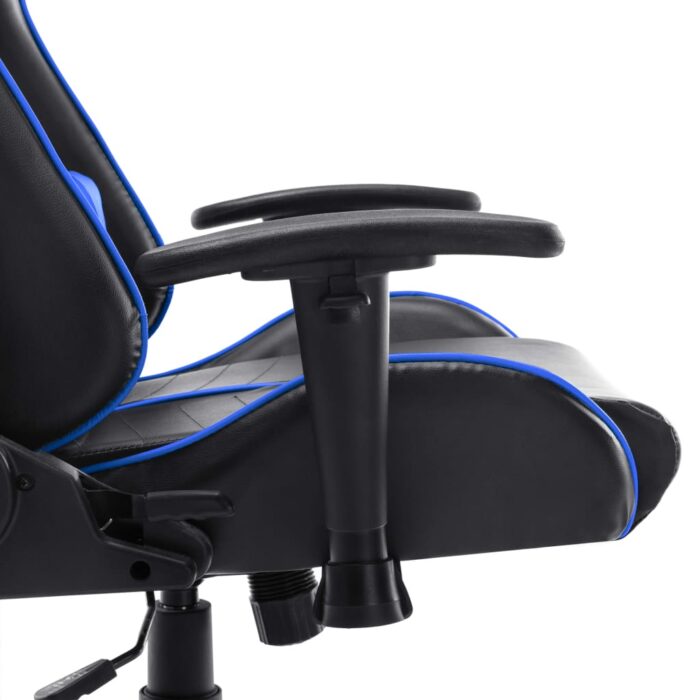 Chaise de jeu Noir et bleu Cuir artificiel – Image 6