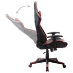 Chaise de jeu Noir et rouge Cuir artificiel – Image 4