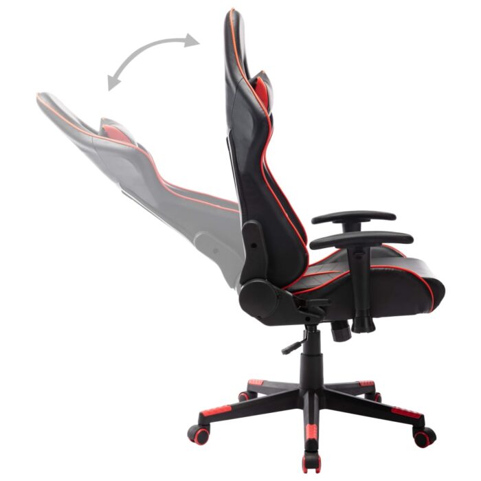 Chaise de jeu Noir et rouge Cuir artificiel – Image 4