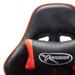Chaise de jeu Noir et rouge Cuir artificiel – Image 5
