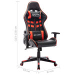 Chaise de jeu Noir et rouge Cuir artificiel – Image 7