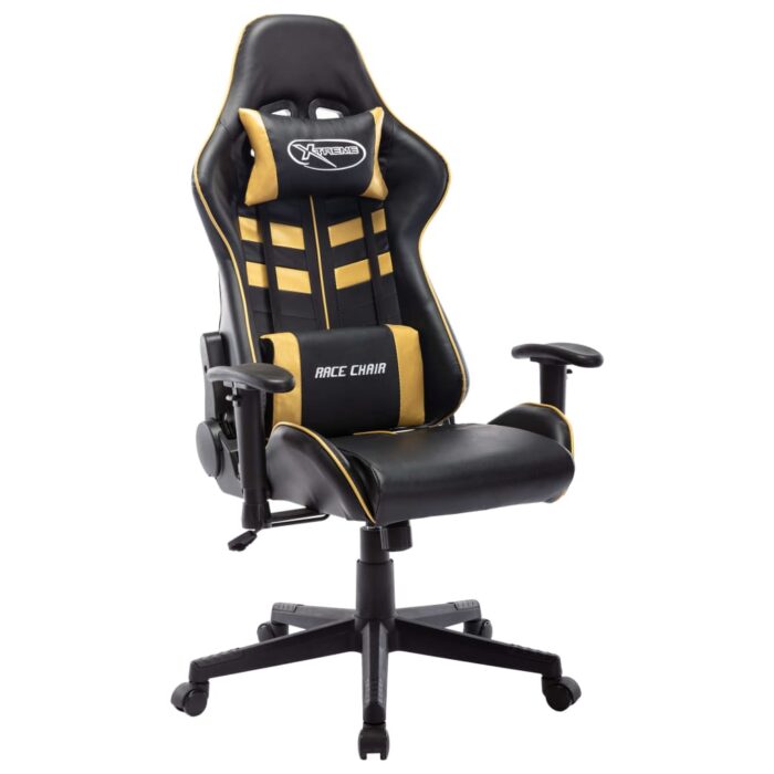 Chaise de jeu Noir et doré Cuir artificiel – Image 1