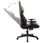 Chaise de jeu Noir et doré Cuir artificiel – Image 4