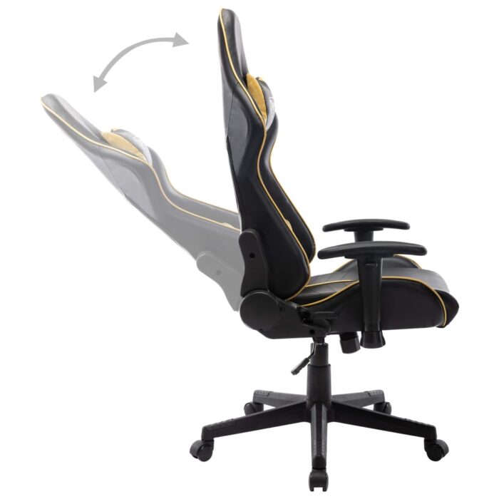 Chaise de jeu Noir et doré Cuir artificiel – Image 4