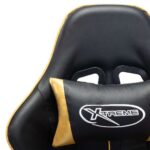 Chaise de jeu Noir et doré Cuir artificiel – Image 5