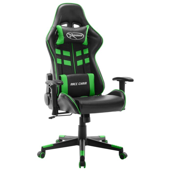 Chaise de jeu Noir et vert Cuir artificiel – Image 1