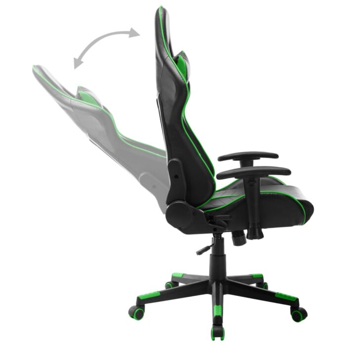 Chaise de jeu Noir et vert Cuir artificiel – Image 4