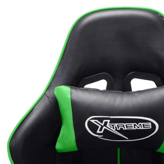 Chaise de jeu Noir et vert Cuir artificiel – Image 5