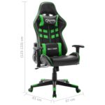 Chaise de jeu Noir et vert Cuir artificiel – Image 7