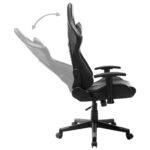 Chaise de jeu Noir et gris Cuir artificiel – Image 4