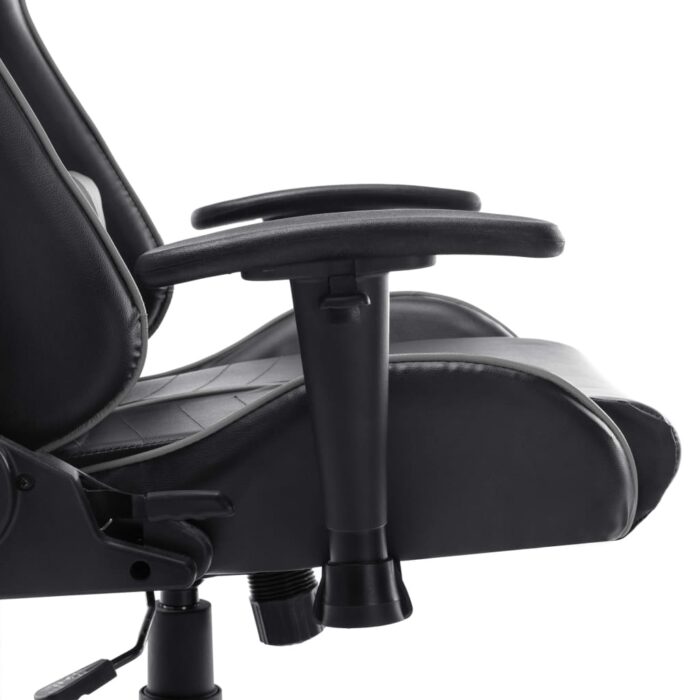 Chaise de jeu Noir et gris Cuir artificiel – Image 6
