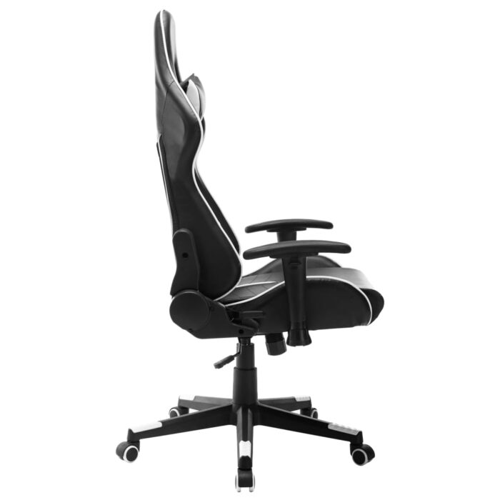Chaise de jeu Noir et blanc Cuir artificiel – Image 2