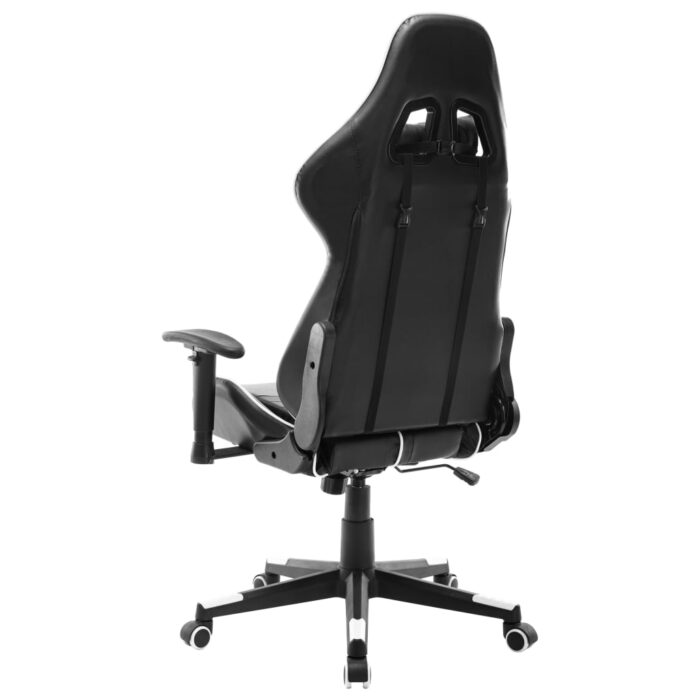 Chaise de jeu Noir et blanc Cuir artificiel – Image 3