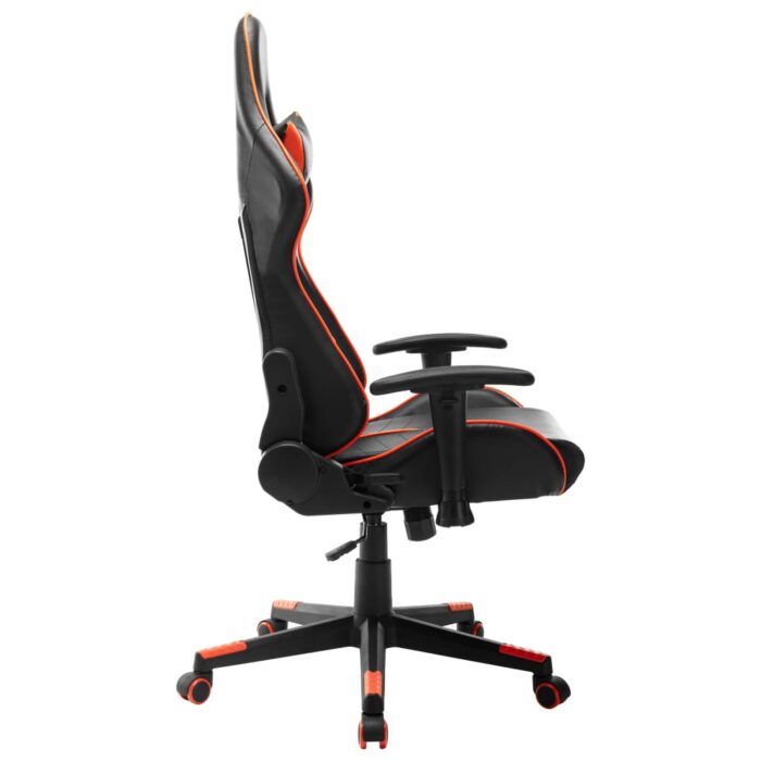 Chaise de jeu Noir et orange Cuir artificiel – Image 2