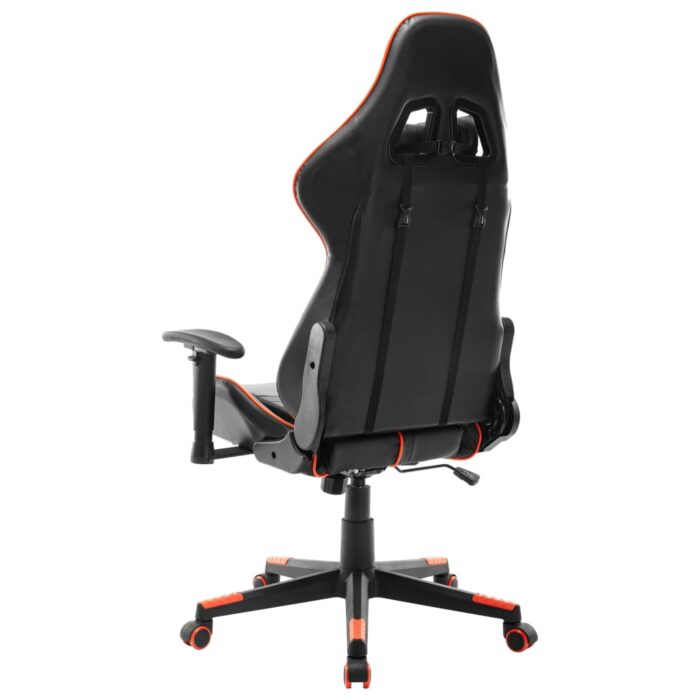 Chaise de jeu Noir et orange Cuir artificiel – Image 3