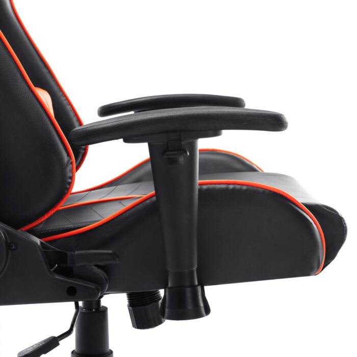 Chaise de jeu Noir et orange Cuir artificiel – Image 6