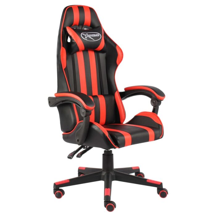 Fauteuil de jeux vidéo Noir et rouge Similicuir – Image 1