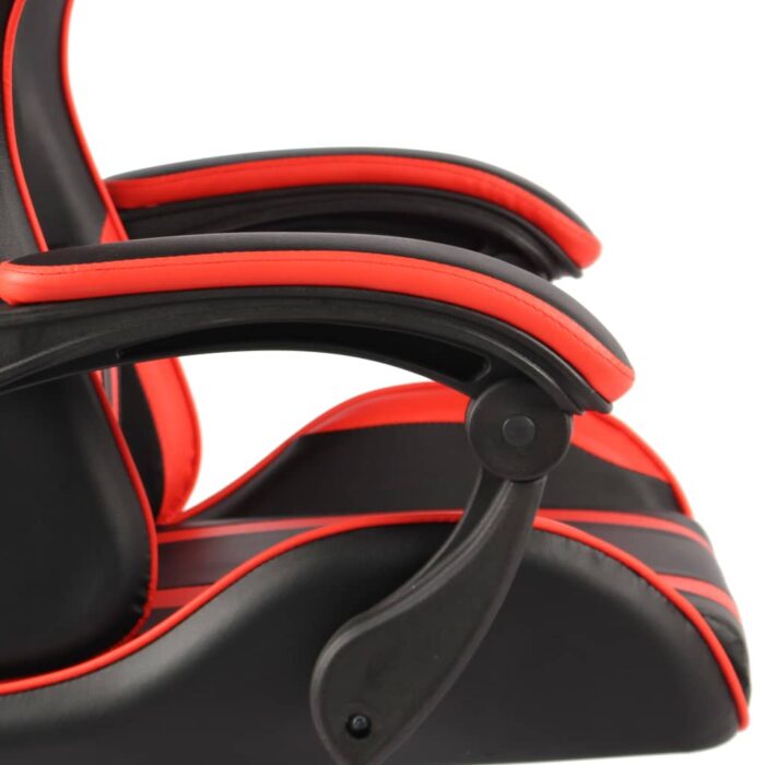 Fauteuil de jeux vidéo Noir et rouge Similicuir – Image 4