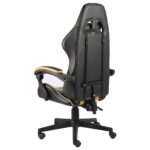 Fauteuil de jeux vidéo Noir et doré Similicuir – Image 3