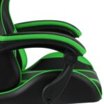 Fauteuil de jeux vidéo Noir et vert Similicuir – Image 4