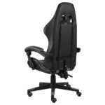 Fauteuil de jeux vidéo Noir et gris Similicuir – Image 3