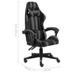 Fauteuil de jeux vidéo Noir et gris Similicuir – Image 5