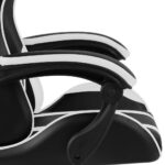 Fauteuil de jeux vidéo Noir et blanc Similicuir – Image 4