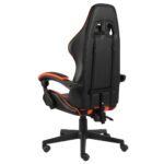 Fauteuil de jeux vidéo Noir et orange Similicuir – Image 3