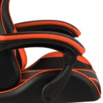 Fauteuil de jeux vidéo Noir et orange Similicuir – Image 4