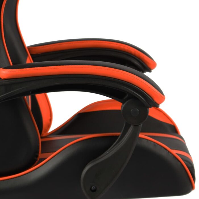 Fauteuil de jeux vidéo Noir et orange Similicuir – Image 4