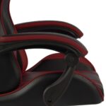 Fauteuil de jeux vidéo Noir et rouge bordeaux Similicuir – Image 4