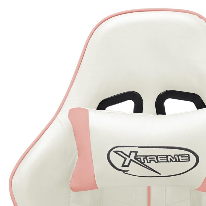 Chaise de jeu Blanc et rose Cuir artificiel – Image 5