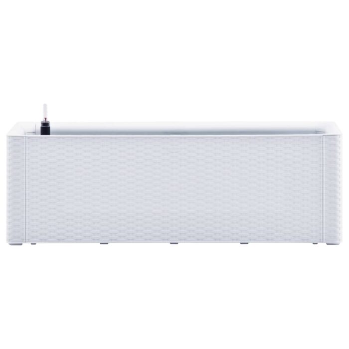 Lit surélevé de jardin et système d'arrosage Blanc 100x43x33 cm – Image 2