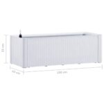 Lit surélevé de jardin et système d'arrosage Blanc 100x43x33 cm – Image 5