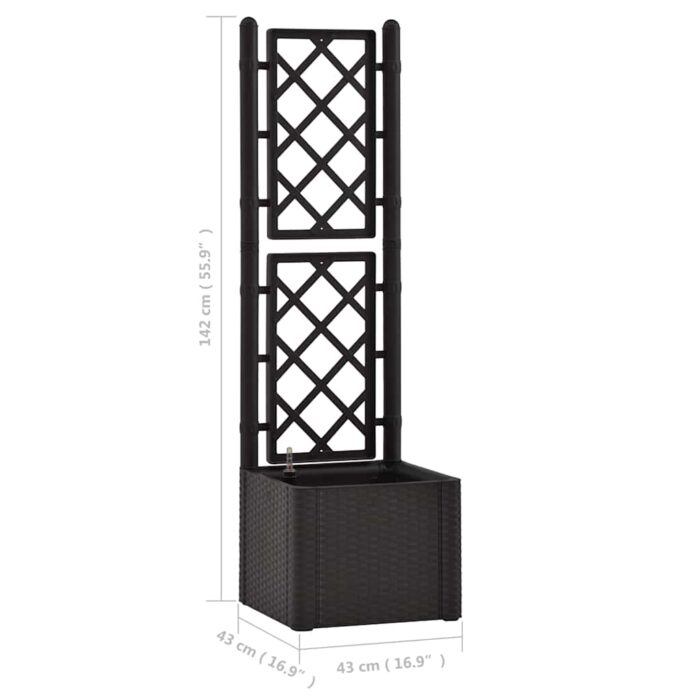 Lit surélevé de jardin treillis système d'arrosage Anthracite – Image 7