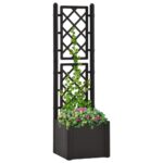 Lit surélevé de jardin treillis système d'arrosage Anthracite