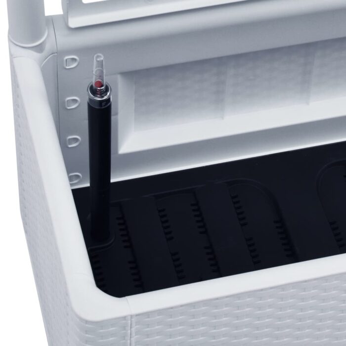 Lit surélevé de jardin et treillis et système d'arrosage Blanc – Image 5